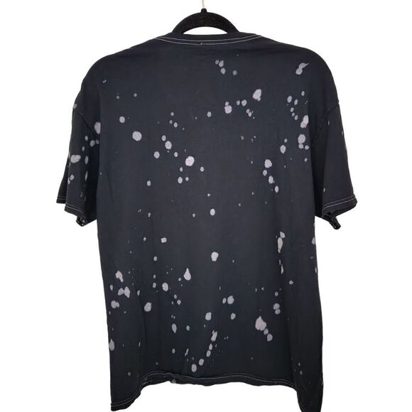 Junk Food Clothing Mustang Graphic Bleach Splattered Short Sleeve T-Shirt Medium - Picture 2 of 5